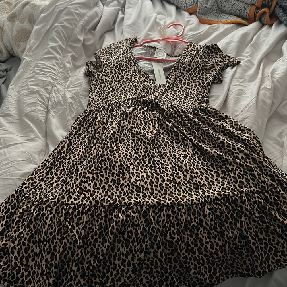Cheetah baby doll dress